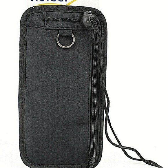 Cloudz 9"x5" Black Zipper Ring Pen Passport ID & Boarding Pass Holder - Picture 4 of 6